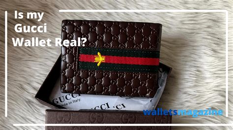 how to tell if a gucci wallet is real|Gucci knockoff wallet.